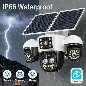 Caméra de sécurité solaire PTZ extérieure 12MP à 4 objectifs et 3 écrans, contrôle à distance par application, détection de mouvement IA, vision nocturne couleur, audio bidirectionnel, IP66 - Product Image 6