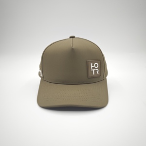 Engineered Five Panel Solid Waterproof Golf <b>Hat</b> Custom Silicone Emblem Low MOQ OEM Laser Perforated Breathable Sport Accessory - Product Image 5