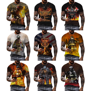Nueva Camiseta con Estampado 3D de Bombero Americano para <span class=keywords><strong>Hombre</strong></span>, Moda de Verano, <span class=keywords><strong>Talla</strong></span> <span class=keywords><strong>Grande</strong></span>, Estampado Completo, Camiseta para <span class=keywords><strong>Hombre</strong></span> - Product Image 1