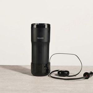 Tazze da Caffè Nescafé da Asporto, Set Personalizzabile Unico Nero Rosso Bianco con Coperchio, 12Oz in Acciaio Inox 304 e Melamina con Piattino - Product Image 5