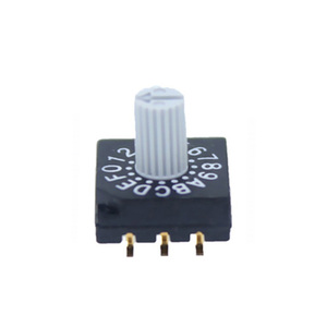 Interruttore Rotativo DIP a Montaggio Superficiale, 10x10mm, 3x3 Pin, Codifica Binaria Decimale, Certificato RoHS, Rotazione 360°, 50VDC - Product Image 3