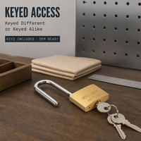 Cadenas en laiton poli avec anse en acier |   Serrure de sécurité à clé pour porte, entrepôt, portail et maison