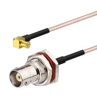 Câble coaxial RF à angle droit BNC femelle vers MCX mâle RG316 pour tuner, antenne, récepteur