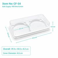 Boîtes mini transparentes jetables en PET à 2 compartiments, qualité alimentaire, pour tartelettes aux œufs, double boîte, cadeaux de mariage, anniversaire, fromage, pâtisserie