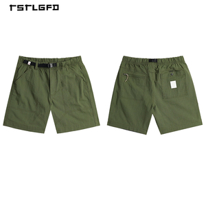 OEM Custom Men's Quick-Dry Cargo Shorts Polyester-Cotton Blend Relaxed Fit <b>Elastic</b> Waist with <b>Belt</b> Loop Summer Outdoor - Product Image 2