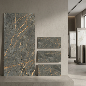Vistaar Nero Marquina 1200x600mm Marble Look Carving Porcelain Floor And Wall <b>Tiles</b> - Product Image 5