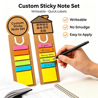 Ensemble de blocs-notes adhésifs SK personnalisés, blocs-notes colorés, format portable, accès rapide, facile à transporter, design compact