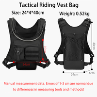 Sac de poitrine tactique d'extérieur grande capacité, style gilet multi-poches, sac à dos bandoulière pour la course, le cyclisme, la randonnée, unisexe pour hommes et femmes