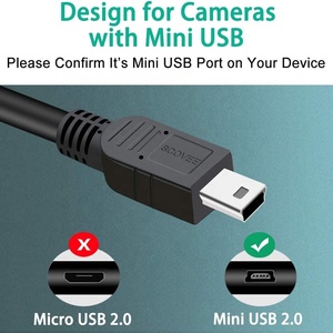 Nice Quality 1m/3.3ft 2A Fast Charge <strong>USB</strong> 2.0 Type a to <strong>Mini</strong> <strong>B</strong> 5pin <strong>Usb</strong> Data Cable for Camera Mp3 GPS - Product Image 3