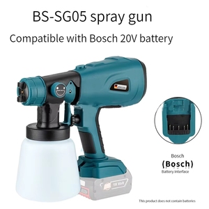 <span class=keywords><strong>Pistolet</strong></span> de <span class=keywords><strong>peinture</strong></span> sans fil professionnel 200W, 1000ml, compatible avec les batteries lithium-ion DW Ryobi 18-20V - Product Image 4