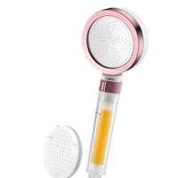 Pommeau de Douche Écologique Portable avec Filtre Vitamine C et Parfum, Poignée Chromée, Sortie Unique, Accessoire de Robinet de Salle de Bain