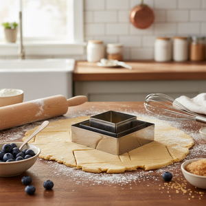 Set professionale di 3 utensili da pasticceria in acciaio quadrato - Product Image 3