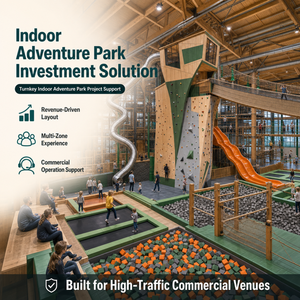 Équipement de terrain de jeux intérieur : Tour d'escalade, toboggan spiralé, zone de trampolines, passerelle en filet, zone de jeux à atterrissage souple pour centres commerciaux, OEM ODM - Product Image 1