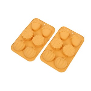 Silicone Cake Mold 6 Cavity Pumpkin Acorn Shape Baking Mold For DIY Desserts - Product Image 1