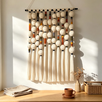 Rideau en macramé fait main, grand rideau mural à franges, séparateur de pièce, rideau de porte bohème pour la décoration intérieure