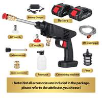Machine à laver pour voiture Nettoyeur de maison Portable Garden 32V High Flow Pressure Battery Mini Wireless Rechargeable Cordless Car Washer