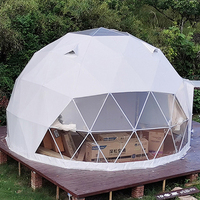 Kit de tente dôme géodésique transparent 6M préfabriqué hôtel du désert de luxe maison avec salle de bain exposition salon VIP dôme