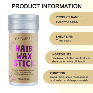CAIGAIBAI Cheveux Offre Spéciale Noir Look Naturel Hydrater Vague de Cheveux Définir Vague pour Hommes Noirs Cheveux <span class=keywords><strong>Cire</strong></span> Bâton Forte Tenue - Product Image 2