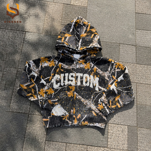 Sudadera con Capucha de Camuflaje para Hombre, Estampado DTG Real Tree, Estilo Urbano Personalizado, Fabricada por un Fabricante de Ropa - Product Image 1