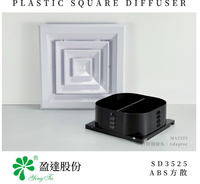Diffuseur intelligent SD3525 moderne carré en plastique ABS vierge résistant aux chocs pour systèmes CVC – Vente directe usine sur mesure