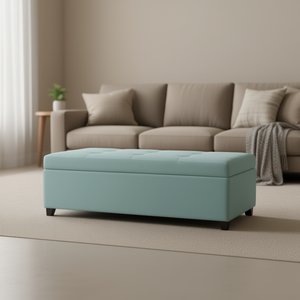 Brentwood <b>Storage</b> Ottoman Fabric Contemporary Living Room Furniture With Hidden <b>Storage</b> Space - Product Image 2