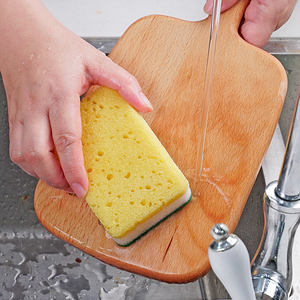 Épurateur <span class=keywords><strong>cuisine</strong></span> pot nettoyage Nylon ponçage tissu lavage plat pan poêle cuisinière hotte double face trois couleurs haute densité éponge - Product Image 3