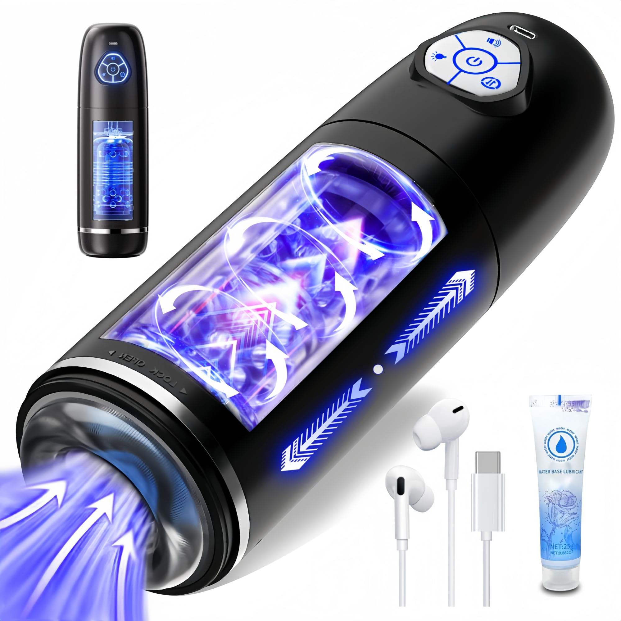 10 modes automatic thrusting rotating male masturbator 10 Modes Automatic Thrusting Rotating Male Masturbator – Lusty Age main image 0
