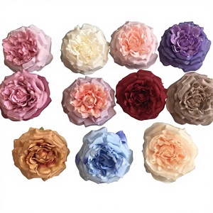 13cm 장미 꽃 머리 결혼식 꽃 벽 헤드웨어 액세서리 DIY 사진 장식을위한 인공 실크 장미 - Product Image 1