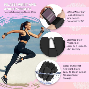 Bracelet réglable avec poids pour poignet et cheville, idéal pour le yoga et le Pilates, logo personnalisé, accessoires sportifs - Product Image 6
