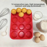 Moule à gâteau en silicone 12 cavités, plaque à brownies, moule à cupcakes, moule à muffins, moule à pudding et gelée, résistant aux hautes températures, antiadhésif, compatible four