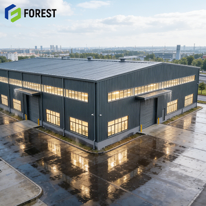 โรงงานผลิตโครงสร้างเหล็กสำเร็จรูป อพาร์ทเมนต์ โกดัง อาคารกันไฟ ชิ้นส่วนประกอบอาคาร ประหยัด ทนทานต่อการกัดกร่อน สำนักงาน - Product Image 1