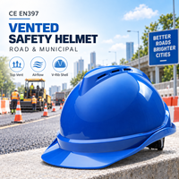 Casque de sécurité de chantier CE EN397 en ABS ventilé, type V, avec ventilation supérieure, pour travaux routiers et infrastructures municipales