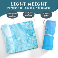 Serviette de plage en microfibre Cloudland, séchage rapide, anti-sable, avec poche, légère et portable pour les voyages, la piscine et les stations balnéaires