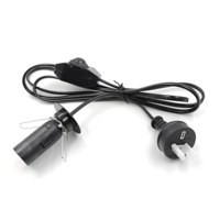 Prise australienne AU + interrupteur 301 + corps nu E14 + ressort + base ronde, pièce de lampe de table, accessoires pour lampe de sel, cordon de fixation de lampe