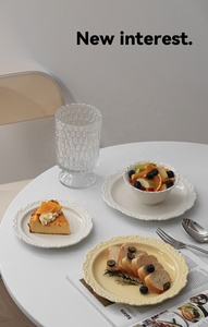จานอาหารค่ำและชามสลัดพอร์ซเลนสีครีมสไตล์ฝรั่งเศสขายดีที่สุด - Product Image 4