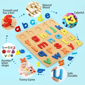 Wooden Puzzles , Wooden Alphabet Number <strong>Shape</strong> Puzzles Toddler <strong>Learning</strong> Puzzle Toys - Product Image 2