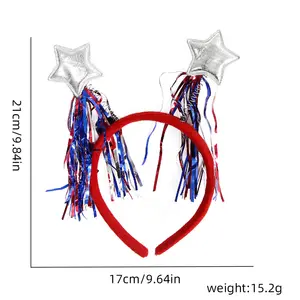 Día DE LA Independencia cabeza patriótica Bopper 4 de Julio diademas Decoración