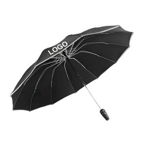 Parapluie pliable haut de gamme entièrement automatique, protection solaire et pluie, logo personnalisé, grande taille renforcée, vente en gros - Product Image 1