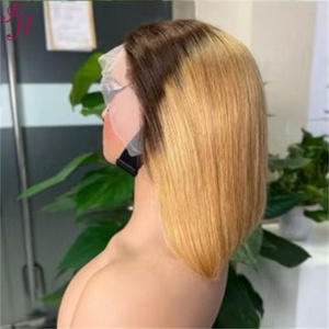 วิกผมบ๊อบตรง FH Wholesale ผมแท้แบบใส 13x4 Lace Frontal - Product Image 3