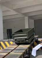 Véhicule électrique sans pilote à chenilles de 400 kg de charge utile, UGV tout-terrain, plateforme robotisée télécommandée