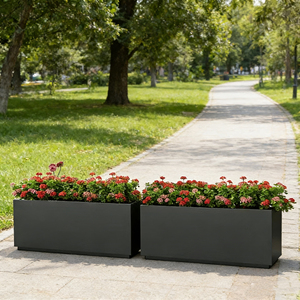 Fioriera Rettangolare Grande da Esterno <span class=keywords><strong>in</strong></span> <span class=keywords><strong>Acciaio</strong></span> Inossidabile, Ecologica <span class=keywords><strong>e</strong></span> Resistente, per Giardino Domestico, Paesaggistica <span class=keywords><strong>e</strong></span> Decorazione - Product Image 4