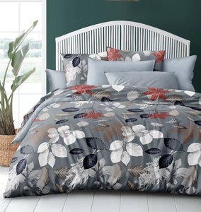 Bộ ga trải giường chất liệu microfiber <span class=keywords><strong>polyester</strong></span> 80gsm in họa tiết hoa tùy chỉnh, thiết kế vải riêng - Product Image 1