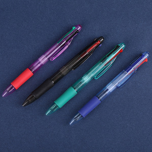 Stylos à bille en gros pour l'école et le bureau, stylos à bille en plastique blanc les moins chers, encre 4 couleurs, avec impression de logo personnalisé - Product Image 3