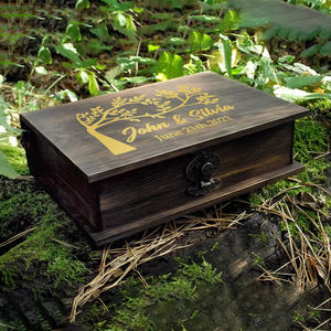 กล่องหนังสือตกแต่งแบบเก่าที่ใส่พระคัมภีร์ศักดิ์สิทธิ์กล่องของขวัญรูปทรงหนังสือไม้สนสั่งทำสำหรับคู่รัก - Product Image 2