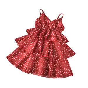 Bear Leader Fashion Polka Dot Girls Dress 2022 New Summer Princess Kids Puff Sleeve Party Costume Children Party Vestidos 2-7Y