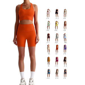 Nuovi Completi Sportivi Aderenti con Reggiseno e <span class=keywords><strong>Pantaloncini</strong></span> Traspiranti per Corsa, Fitness e Yoga all'Aperto - Product Image 3