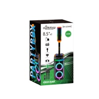 Enceinte Karaoké 8 Pouces 80W avec Woofers, Tweeter à Bobine de 1,5 Pouce, Deux Haut-parleurs de Gamme Moyenne de 3 Pouces, Batterie Rechargeable 4500mAh 11,1V, Enceinte Trolley d'Extérieur