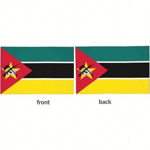 Polyester Mozambique Mozambican Clip Onto Car Window <b>Flag</b> 12X18 with Unbreakable Flex Pole for Country Decoration - Product Image 4