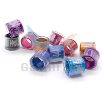 Faible MOQ GSF-APPR-CLC 1311 Anneaux pour oiseaux en aluminium avec noyau en plastique, taille 8mm, personnalisables pour pinsons et canaris
