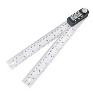 Stainless Steel Woodworking Protractor Tool Digital Angle Finder Ruler with Large LCD Display